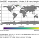 Predicted impact point and time calculated by ESA’s alert system, “Meerkat.”